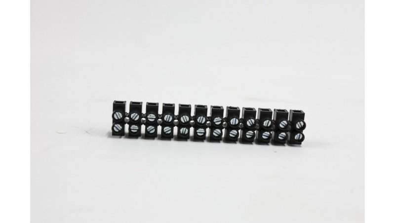 Złączka listwa zaciskowa 12-torowa 10,00 mm2 czarna / 18409