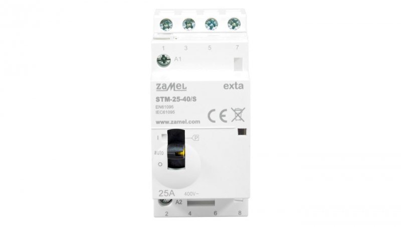 Stycznik modułowy ze sterowaniem ręcznym instalacyjny 25A 4Z 230V AC STM-25-40/S EXT10000314