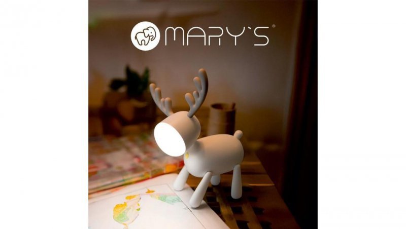 MARYS LAMPKA LED JELONEK BIAŁY