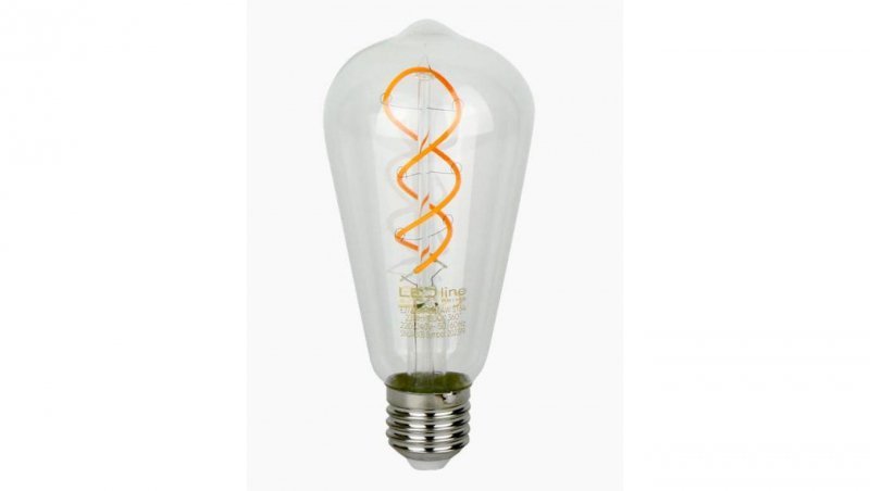 LED line PRIME żarówka LED E27 4W 1800K 230lm 220-240V FILAMENT ST64 RETRO EDISON VINTAGE ŚCIEMNIALNA 5 lat gwar.
