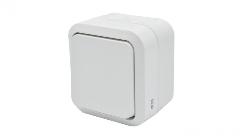 Łącznik uniwersalny pojedynczy natynkowy Aqua Pro IP55 biały 60220