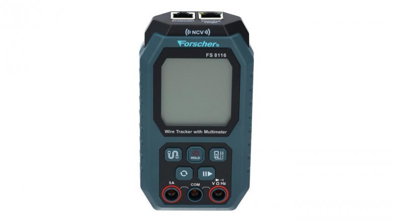 Tester kabli sieciowych RJ45, Multimetr + Szukacz par przewodów lokalizator Wire Tracker FORSCHER FS8116