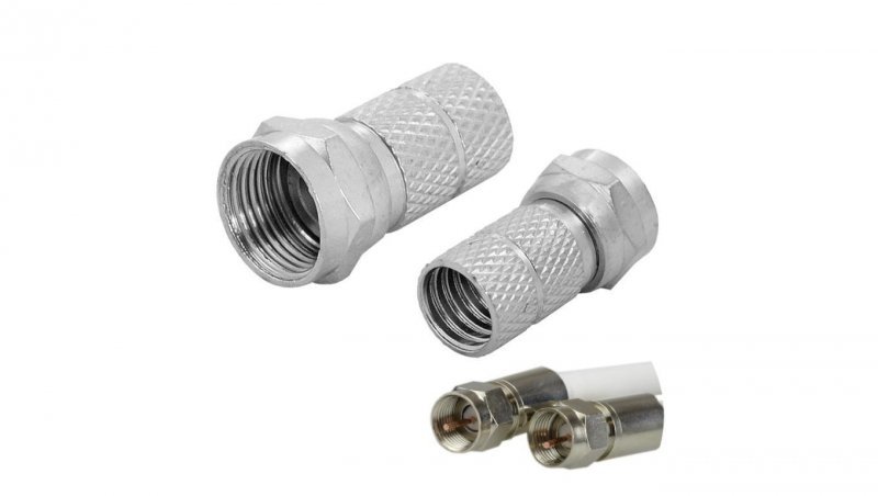 Wtyk antenowy F nakręcany 6,5mm na przewód RG6