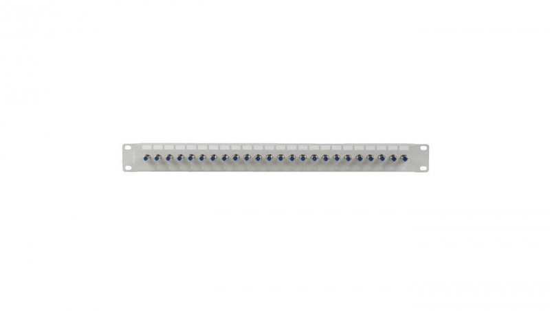 Patch panel RACK 19 24 porty typu F 1U szary LANBERG