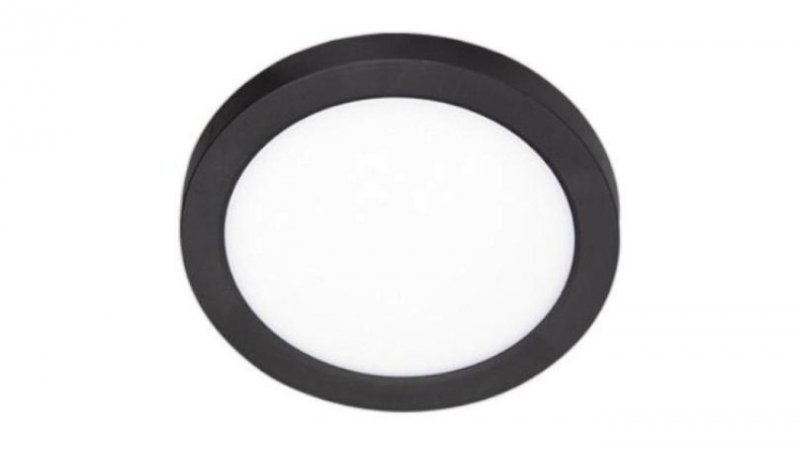 Plafon okrągły natynkowy / podtynkowy LED 2w1 12W 1350lm 4000K IP20 czarny XUDO