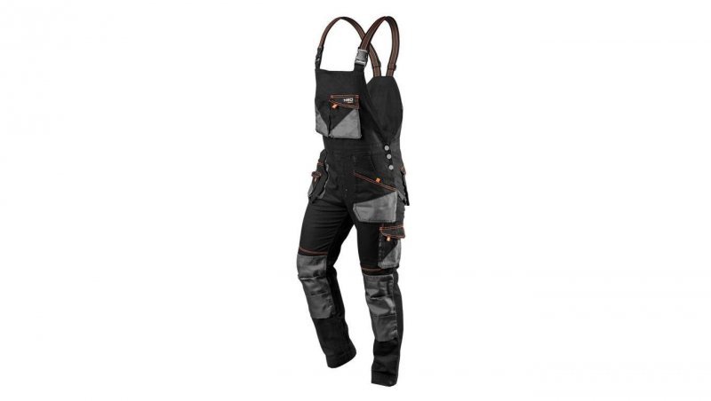 Długie spodnie monterskie na szelkach, robocze rozmiar M/50 HD SLIM NEO 81-248-M