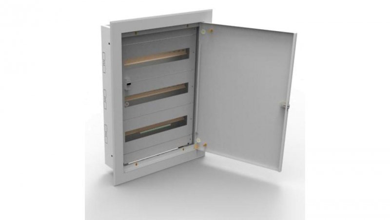 Rozdzielnica podtynkowa metalowa 54 modułowa 3x18 415x585x130 RAL9003 IP30 MP54/3/18