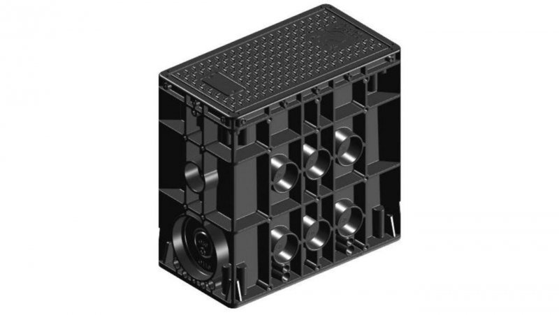 Studnia kablowa EK 437 H=400mm B125 AVBA 410 x 220 mm, zaryglowanie kluczem sześciokatnym + dno studni
