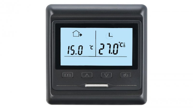 Termostat podłogowy regulator temperatury przewodowy z wyświetlaczem LCD IP20 HW800 GRAND MEYER