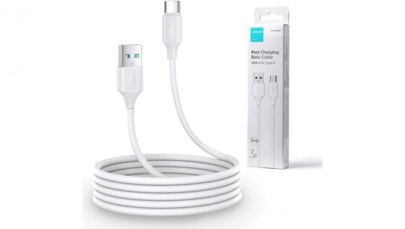 Kabel USB-A / USB-C Joyroom S-UC027A9 200cm 3A w oplocie biały