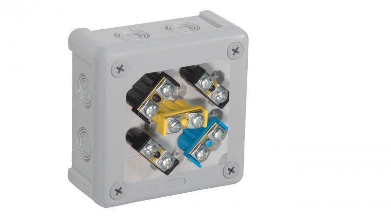 Puszka natynkowa z zaciskami 12 wlotów VIPLAST VP-41 SZARA IP55 98x98x42mm 041-53