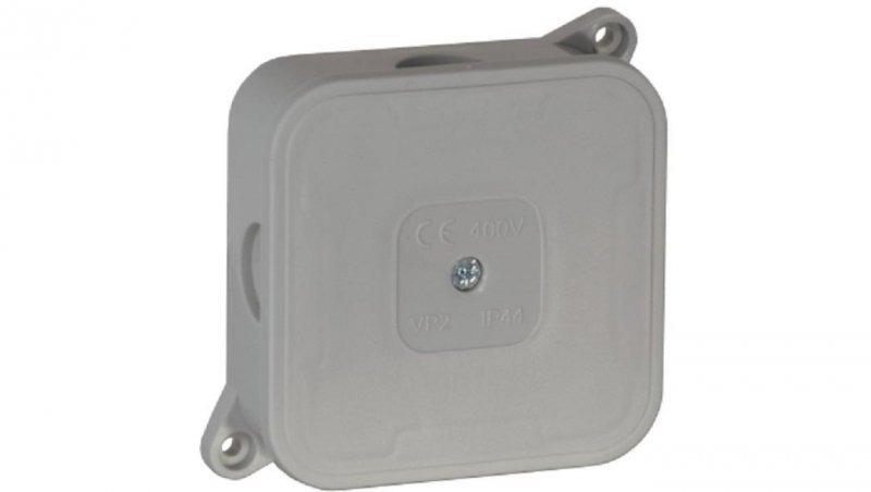 Puszka natynkowa pusta 4 wloty VIPLAST VP-2 SZARA IP44 85x85x35mm 027-03