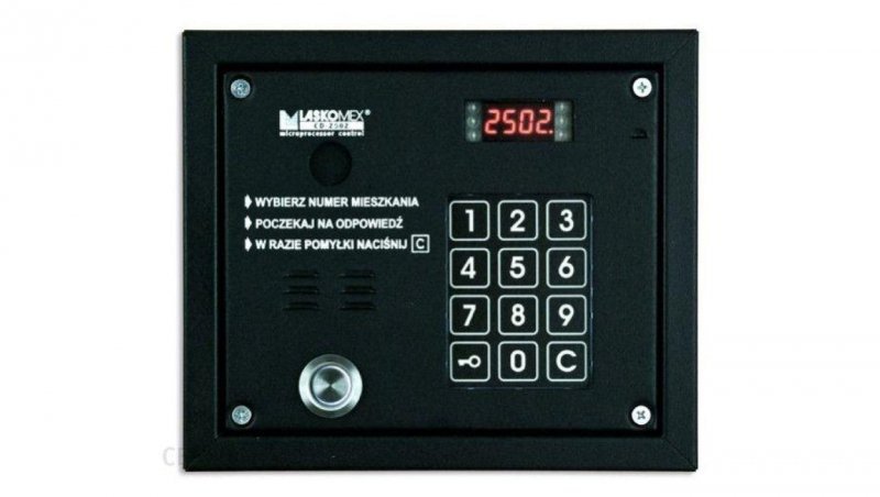 Laskomex CP-2503TP czarna Panel audio z czytnikiem kluczy Dallas