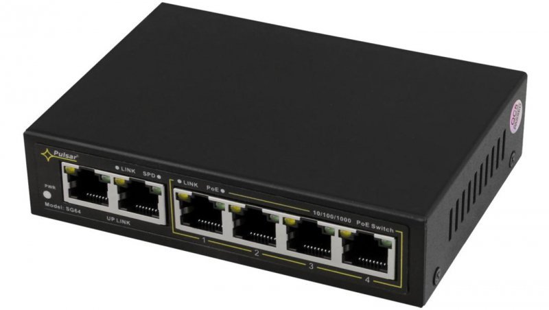 SWITCH GIGABIT POE 4+2 PULSAR SG64