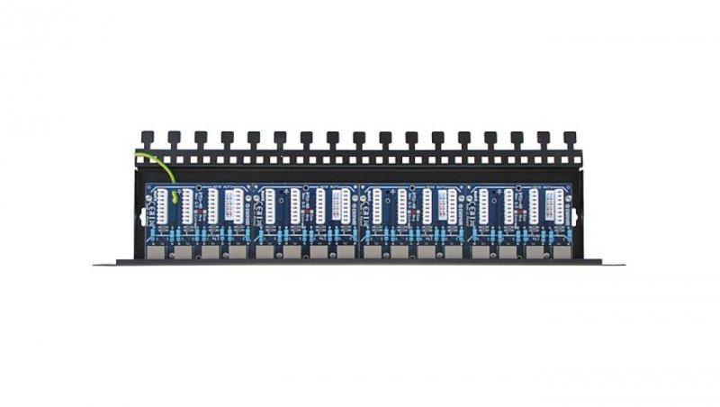16-kanałowy panel zabezpieczający LAN z ochroną przepięciową PoE EWIMAR PTU-516R-ECO/PoE