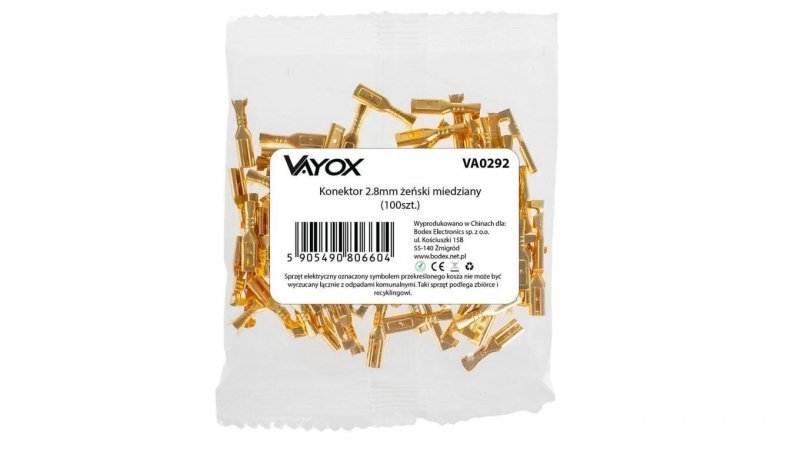 Nasuwka kablowa 2.8mm miedziana VA0292 Vayox /100szt./
