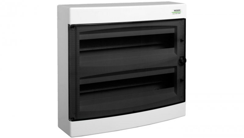 Rozdzielnica natynkowa PNS 2x18 modułów IP40 (400V AC) 396x361x112mm plastikowa drzwi transparentne dymne NOARK