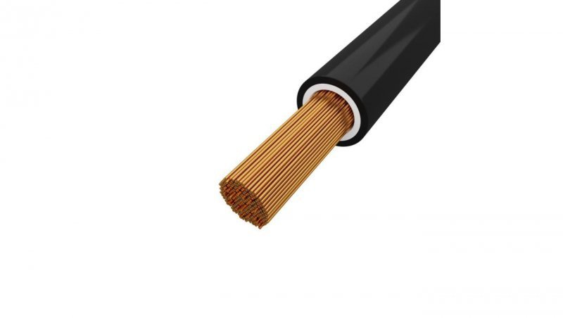 Przewód 6mm2 czarny H07V-K 100m Linka sterownicza BiTOne 450/750V 4886