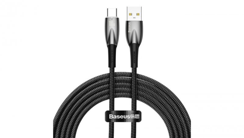 Baseus Glimmer Series kabel do szybkiego ładowania USB-A - USB-C 100W 480Mb/s 2m czarny
