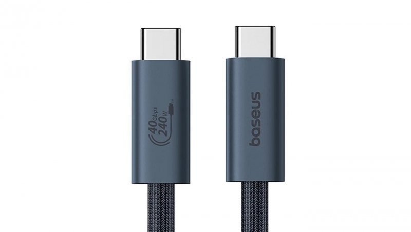 Kabel Baseus CB000068 USB-C - USB-C 240W PD 8K 60Hz 1m - czarny