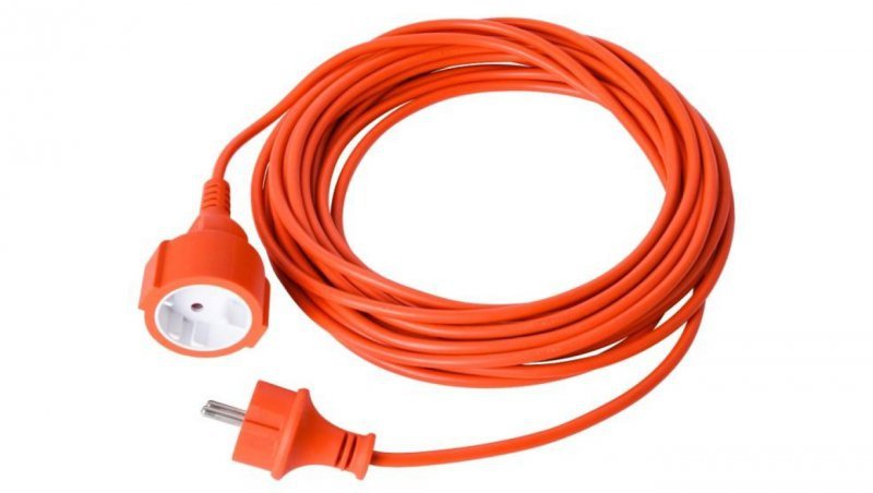Przedłużacz uniwersalny pomarańczowy 10m 2x1mm2