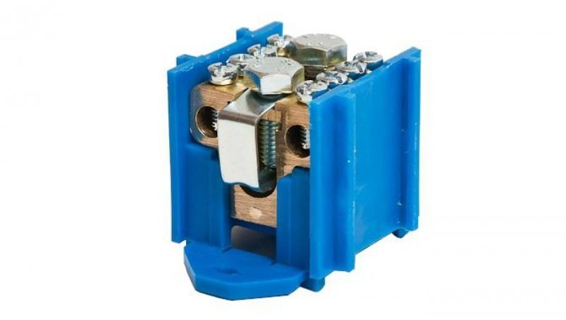 Listwa zaciskowa odgałęźnik WLZ 1 x 70mm2 + 4 x 25mm2 Niebieski WLZ-70/4x25/N