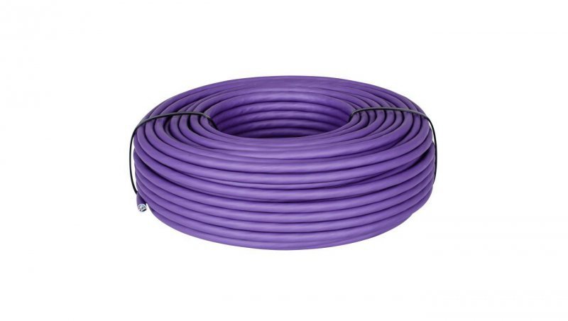 Kabel FTP kat.6A F/FTP 4x2x0,56 Dca fioletowy LSOH NEKU 50m