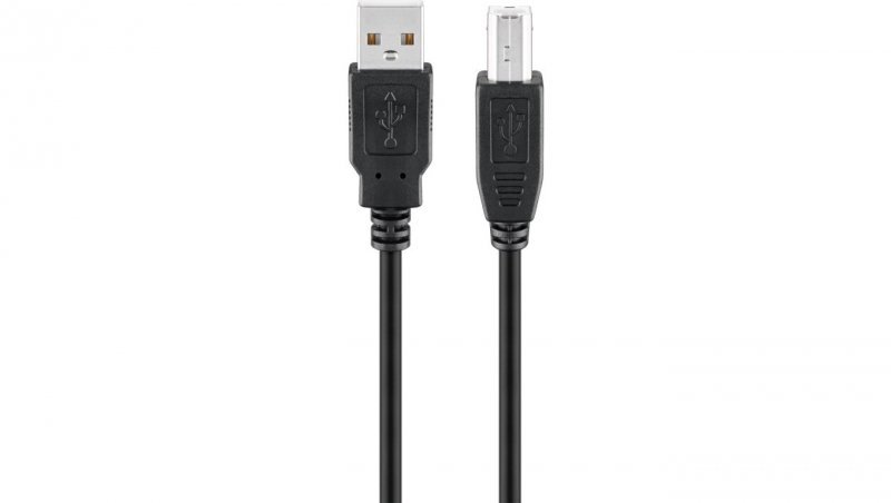 Kabel USB 2.0 Hi-Speed, Czarny - Długość kabla 1.8 m