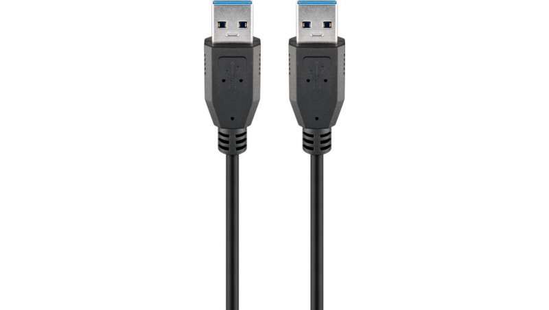 Kabel USB 3.0 Superspeed, Czarny - Długość kabla 0.5 m