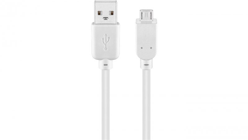 Kabel USB 2.0 Hi-Speed, Biały - Długość kabla 1 m