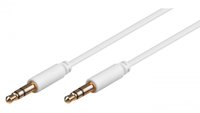 Kabel łączący jack 3,5 mm, pozłacany - Długość kabla 0.5 m