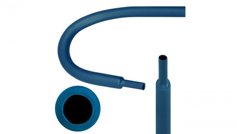 Rurka termokurczliwa RTS 38,1/19,1mm niebieska 1m