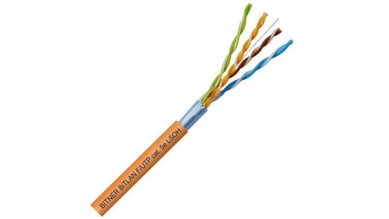 Kabel FTP kat.5e F/UTP 4x2x0,5 LSOH Dca 200MHz Bitner /305m/