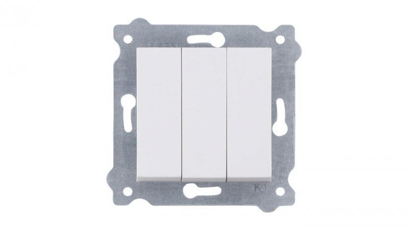 Łącznik potrójny Biały 250V 10A 213/01