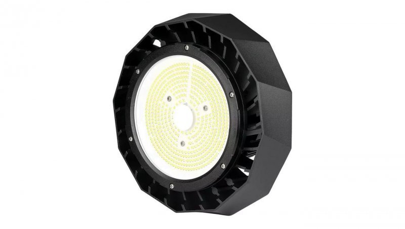 Oprawa przemysłowa LED SMD 100W 18000lm 6000K IP65 czarna barwa CW biała zimna IK08 HighBay V-TAC SAMSUNG VT-9-108 5 LAT GWARANC