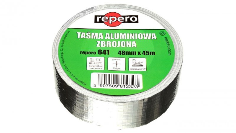 Taśma aluminiowa zbrojona samoprzylepna Repero 641P 48mm/ 45m