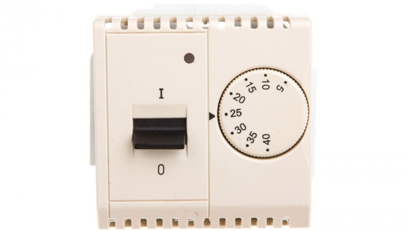 Simon Basic Regulator temperatury z czujnikiem wewnętrznym 5-40°C beżowy BMRT10w.02/12