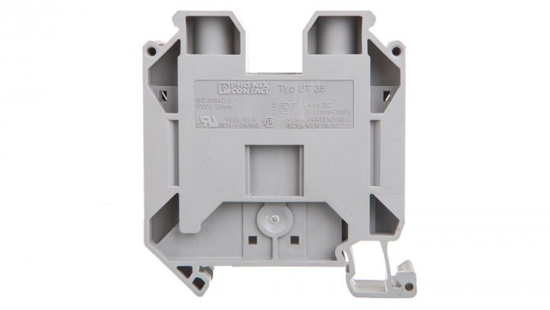 Listwa zaciskowa przepustowa 2-przewodowa 1,5-50mm2 szara UT 35 3044225