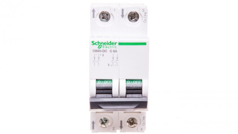 Wyłącznik nadprądowy 2P C 6A 6kA DC C60H A9N61526