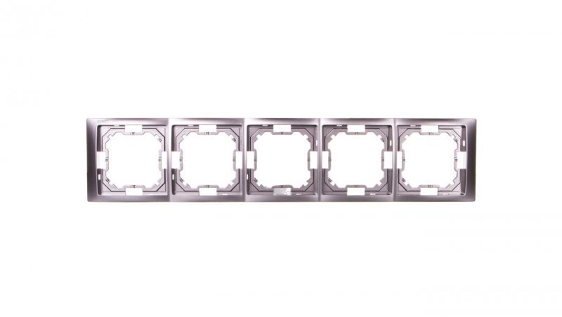 Simon Basic Neos Ramka pięciokrotna stal inox BMRC5/21