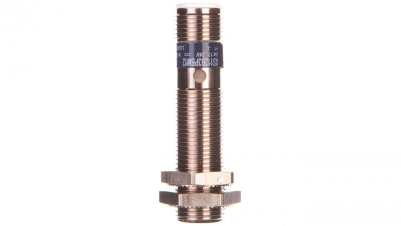 Czujnik indukcyjny M12 2mm zakryty 12-24V DC PNP 1R połączenie M12 3-piny XS108B3PAM12
