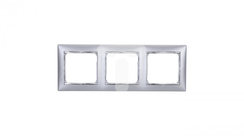 VALENA Ramka potrójna aluminium szczotkowane 770333