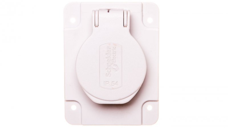 Gniazdo PK, szare, 2p+PE, 10/16A, 250 V, francuskie, IP54, podtynkowe PKN61G