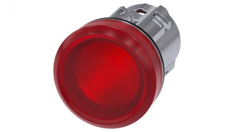 Główka lampki sygnalizacyjnej 22mm czerwona metalowa IP69k Sirius ACT 3SU1051-6AA20-0AA0