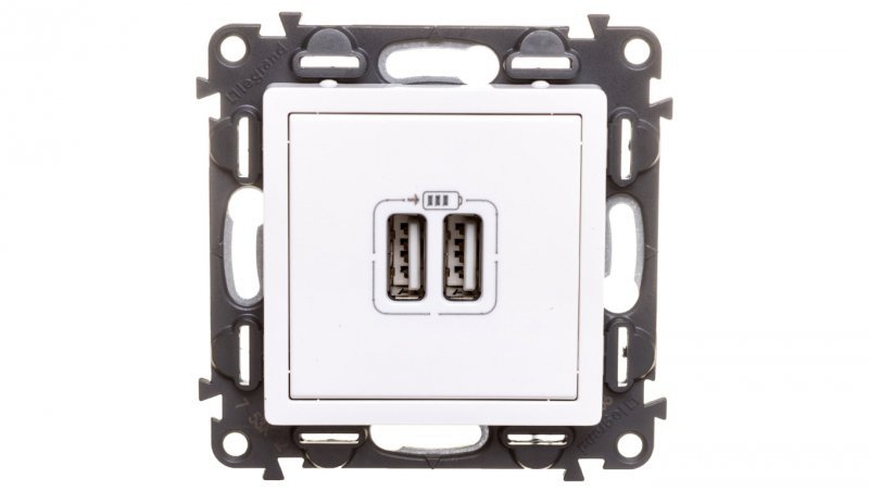 VALENA LIFE Ładowarka z gniazdem 2xUSB biały 753112