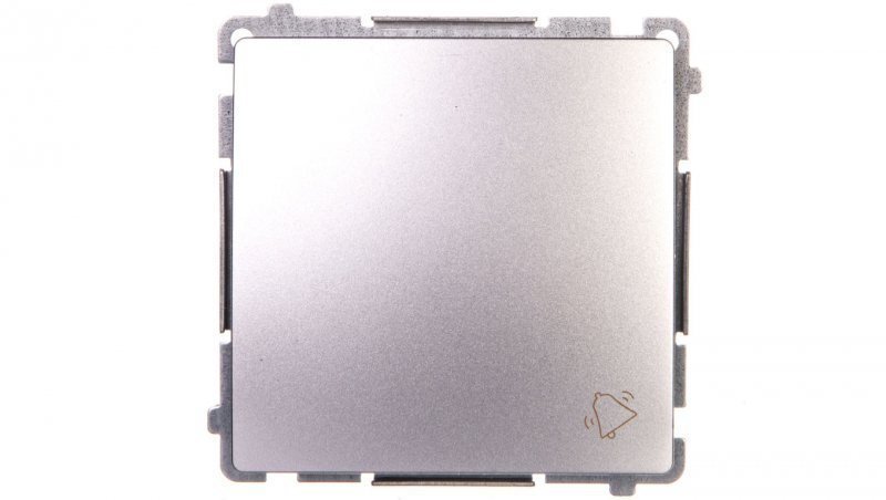 Simon Basic Przycisk dzwonek 10AX 250V zaciski śrubowe srebrny mat BMD1.01/43