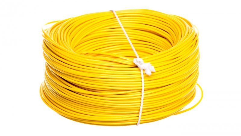 Przewód instalacyjny H05V-K (LgY) 1 żółty /100m/