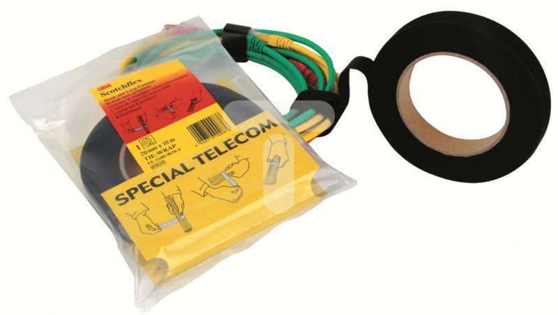 Taśma do łączenia przewodów SCOTCHFLEX rzep czarna 20mx10mm FE510090304/7000033355