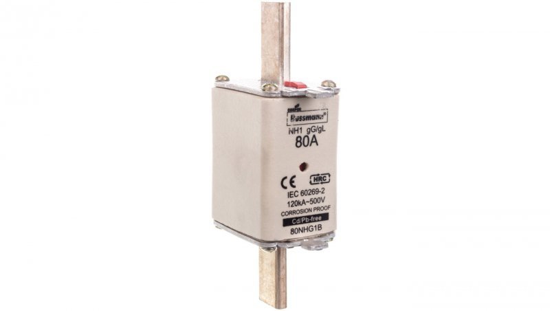 Wkładka NH1 80A 500V gL/gG podwójny wskaźnik 80NHG1B