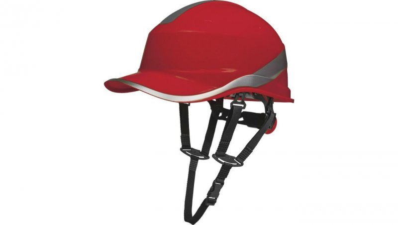 Hełm budowlany z ABS o kształcie czapeczki baseball 2 możliwości regulacji kol.czerwony fluo roz.REGULOWANY TETE DIAM5UPROFLL